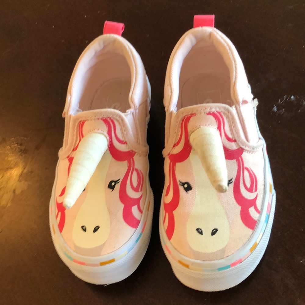 Girls vans unicorn shoes, size 11